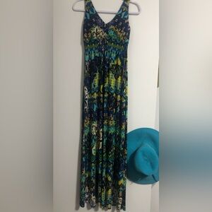 🩵BISOU HALTER MAXI DRESS Jersey BOHO EUC